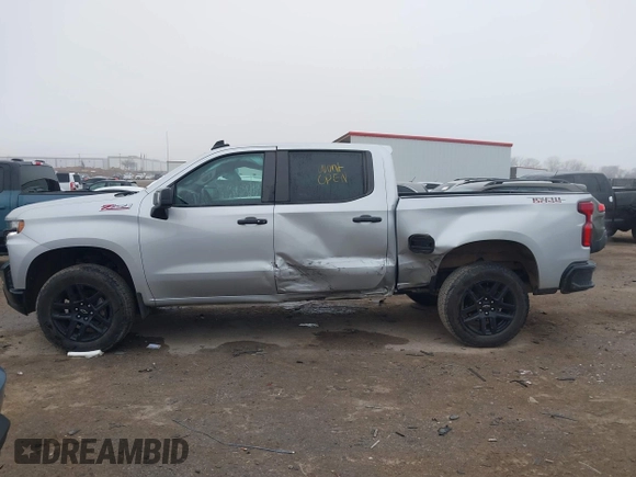 2022 Chevrolet Silverado 1500 LT Trail Boss with VIN 1GCPYFEL3NZ232477, listed as a IAAI auction lot 41493600 with 46,070 mi miles and . Bid and sale history available at DreamBid. Image 14.