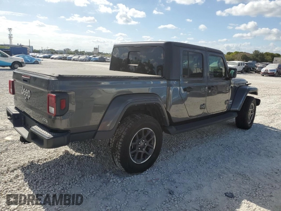 2021 Jeep Gladiator Overland z VIN 1C6HJTFG0ML574762, wystawiony jako Copart lot #54728225 z przebiegiem 32 284 mil mil oraz Szkoda całkowita • Salvage title. Historia ofert i sprzedaży dostępna na DreamBid. Obrazek 3.