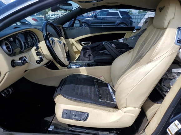2014 Bentley Continental GT with VIN SCBFU7ZA5EC092542, listed as a Copart auction lot 73841604 with 0 mi miles and Salvage Title. Bid and sale history available at carsss.com. Image 7.