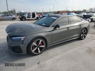 2023 Audi A5 Sportback S line Premium Plus with VIN WAUFACF57PA009307, listed as a Copart auction lot 49277395 with 20,874 mi miles and Non Repairable. Bid and sale history available at carsss.com. Image 1.