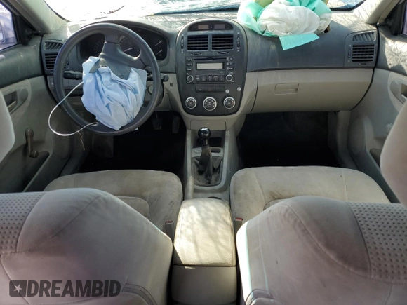 2007 Kia Spectra EX with VIN KNAFE121575476150, listed as a Copart auction lot 42900505 with Not provided miles and Salvage title. Bid and sale history available at DreamBid. Image 8.
