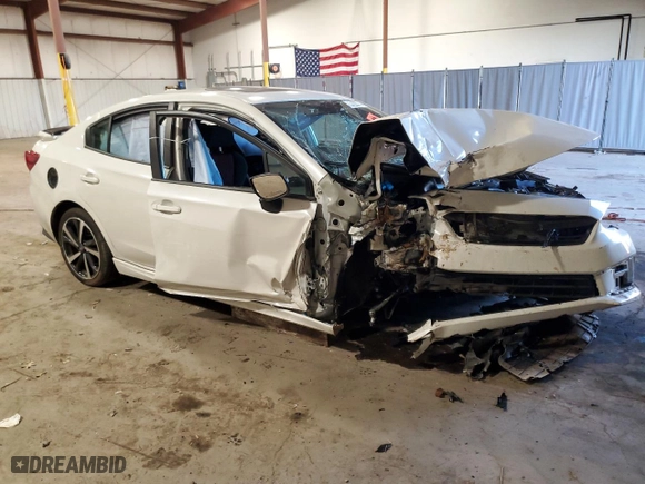 2022 Subaru Impreza Sport with VIN 4S3GKAM61N3608354, listed as a Copart auction lot 75722374 with 0 mi miles and Salvage Title. Bid and sale history available at carsss.com. Image 4.