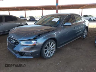 2014 Audi A4 Premium with VIN WAUAFAFL1EN037155, listed as a IAAI auction lot 41658153 with 96,711 mi miles. Bid and sale history available at carsss.com. Image 2.