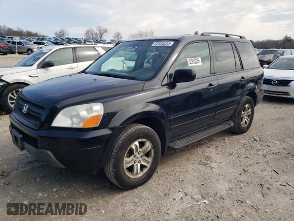 2005 Honda Pilot EX-L with VIN 5FNYF18515B035128, listed as a Copart auction lot 52935285 with 184,566 mi miles and Clean Title. Bid and sale history available at carsss.com. Image 1.