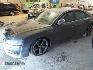 2015 Audi S8 with VIN WAUK2AFD0FN005369, listed as a IAAI auction lot 41312743 with 76,750 mi miles. Bid and sale history available at carsss.com. Image 2.