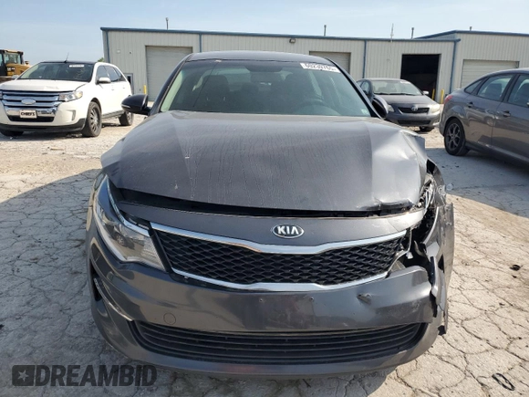 2016 Kia Optima LX with VIN KNAGT4L37G5107687, listed as a Copart auction lot 60239765 with 187,410 mi miles and Salvage title. Bid and sale history available at DreamBid. Image 5.