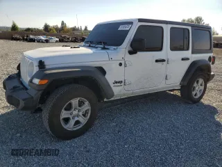 2022 Jeep Wrangler Unlimited Sport S with VIN 1C4HJXDNXNW256780, listed as a Copart auction lot 76101474 with 56,954 mi miles and Salvage Title. Bid and sale history available at carsss.com. Image 1.