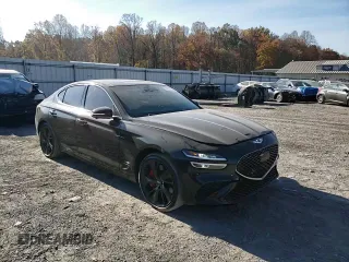 2022 Genesis G70 3.3T with VIN KMTG54TE4NU096876, listed as a Copart auction lot 78324464 with 32,349 mi miles and Salvage Title. Bid and sale history available at DreamBid. Image 10.