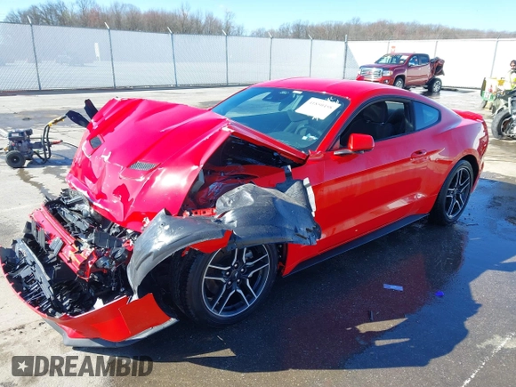 2022 Ford Mustang EcoBoost with VIN 1FA6P8TH1N5126504, listed as a IAAI auction lot 41850458 with 13,826 mi miles and . Bid and sale history available at DreamBid. Image 2.