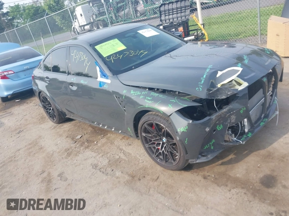 2025 BMW M3 Competition xDrive with VIN WBS33HJ01SFT92884, listed as a IAAI auction lot 42473044 with 7,617 mi miles and . Bid and sale history available at DreamBid. Image 1.