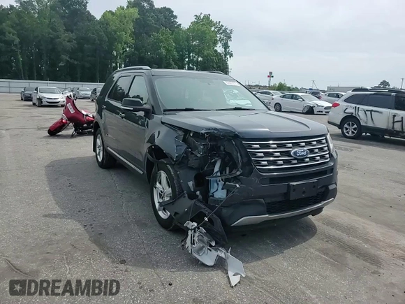 2017 Ford Explorer XLT with VIN 1FM5K8D88HGD74448, listed as a Copart auction lot 57061275 with 110,439 mi miles and Salvage title. Bid and sale history available at DreamBid. Image 14.