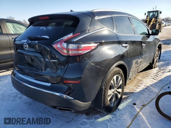 2015 Nissan Murano SV with VIN 5N1AZ2MH4FN270782, listed as a Copart auction lot 88063505 with 138,797 mi miles and Salvage title. Bid and sale history available at DreamBid. Image 3.