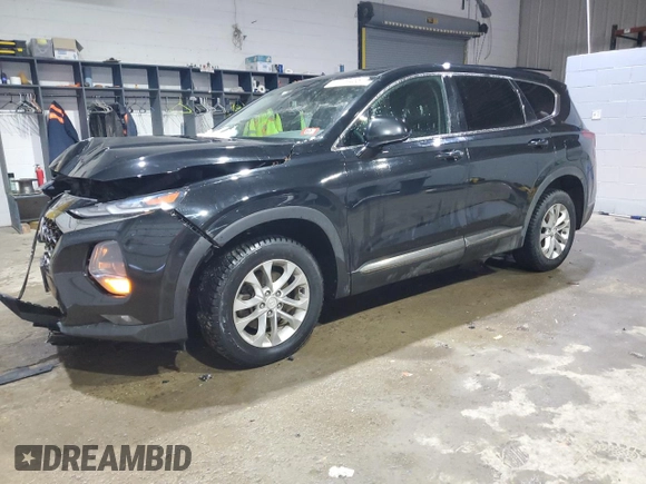 2019 Hyundai Santa Fe SEL with VIN 5NMS3CAD3KH008163, listed as a Copart auction lot 47119455 with 121,131 mi miles and Salvage Title. Bid and sale history available at carsss.com. Image 1.