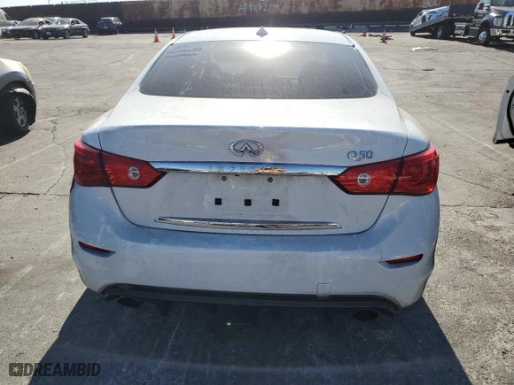 2017 Infiniti Q50 2.0t with VIN JN1CV7AP5HM642157, listed as a Copart auction lot 82053474 with NaN miles and Salvage Title. Bid and sale history available at carsss.com. Image 6.