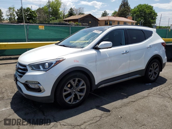 2017 Hyundai Santa Fe Ultimate with VIN 5XYZWDLA2HG466925, listed as a Copart auction lot 62516895 with 102,202 mi miles and Salvage title. Bid and sale history available at DreamBid. Image 1.