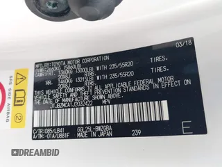 2018 Lexus RX 350 z VIN JTJBZMCA1J2032422, wystawiony jako IAAI lot #41445059 z przebiegiem Nie podano mil oraz . Historia ofert i sprzedaży dostępna na DreamBid. Obrazek 9.