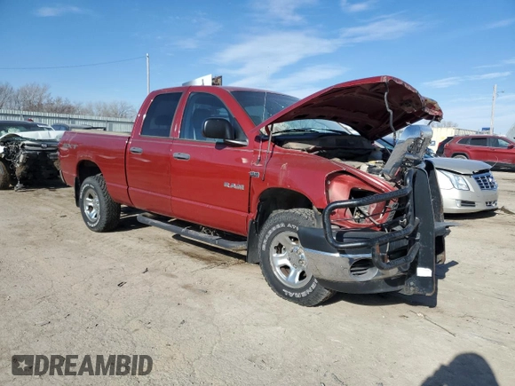 2008 Dodge 1500 ST with VIN 1D7HU18268J193575, listed as a Copart auction lot 41442785 with Not Provided miles and Salvage Title. Bid and sale history available at DreamBid. Image 4.