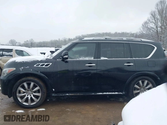 2011 Infiniti QX56 7-passenger with VIN JN8AZ2NF5B9504016, listed as a IAAI auction lot 41617136 with 210,584 mi miles and . Bid and sale history available at DreamBid. Image 14.