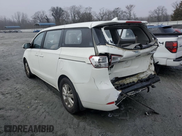 2016 Kia Sedona L with VIN KNDMA5C19G6173944, listed as a Copart auction lot 45194425 with 95,252 mi miles and Salvage Title. Bid and sale history available at carsss.com. Image 2.