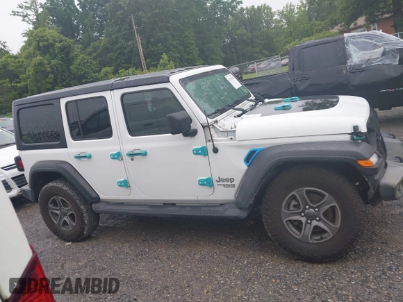 2019 Jeep Wrangler Unlimited Sport S with VIN 1C4HJXDG3KW504364, listed as a IAAI auction lot 42350748 with 109,524 mi miles and . Bid and sale history available at DreamBid. Image 14.