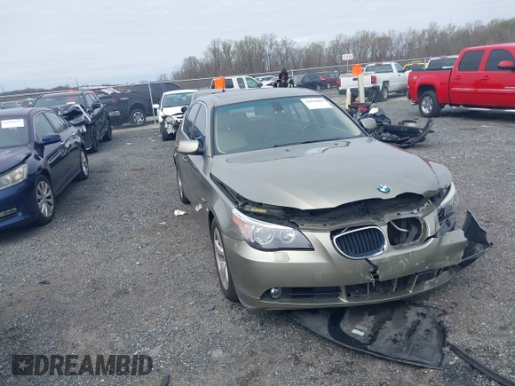 2006 BMW 5 Series 525i with VIN WBANE53536CK83932, listed as a IAAI auction lot 41929809 with 174,877 mi miles. Bid and sale history available at carsss.com. Image 1.