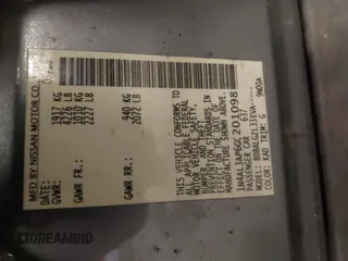 2016 Nissan Altima S z VIN 1N4AL3AP6GC201098, wystawiony jako IAAI lot #40922688 z przebiegiem 168 145 mil mil oraz . Historia ofert i sprzedaży dostępna na DreamBid. Obrazek 9.
