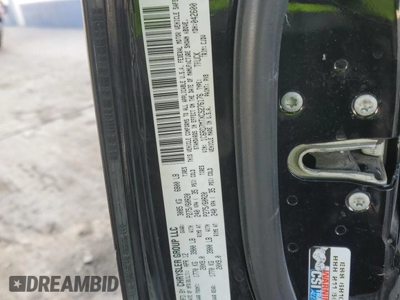 2012 Ram 1500 Sport with VIN 1C6RD7MTXCS276176, listed as a Copart auction lot 87824735 with 274,424 mi miles and Salvage Title. Bid and sale history available at carsss.com. Image 13.