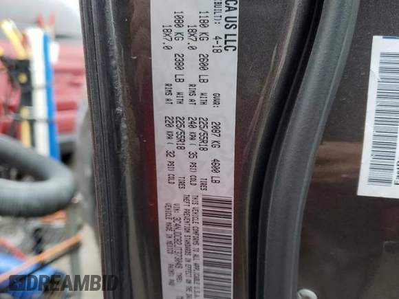 2018 Jeep Compass Limited with VIN 3C4NJDCB2JT373049, listed as a Copart auction lot 52282865 with 95,802 mi miles and Salvage Title. Bid and sale history available at DreamBid. Image 13.