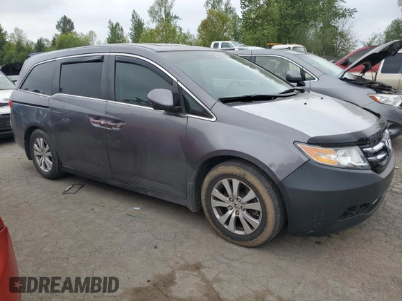 2015 Honda Odyssey EX-L with VIN 5FNRL5H61FB055040, listed as a Copart auction lot 54753415 with 90,322 mi miles and Clean Title. Bid and sale history available at DreamBid. Image 4.