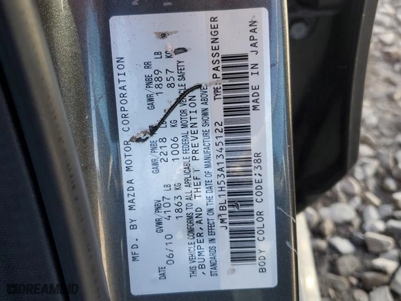 2010 Mazda Mazda3 s Grand Touring with VIN JM1BL1H53A1345122, listed as a Copart auction lot 48082385 with NaN miles and Salvage Title. Bid and sale history available at carsss.com. Image 14.