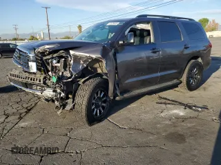 2021 Toyota Sequoia TRD Sport with VIN 5TDCY5B19MS184074, listed as a Copart auction lot 41535935 with 104,810 mi miles and Salvage Title. Bid and sale history available at carsss.com. Image 1.