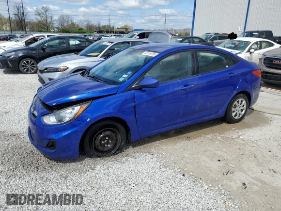 2013 Hyundai Accent GLS with VIN KMHCT4AE4DU409439, listed as a Copart auction lot 53118785 with 156,238 mi miles and Salvage Title. Bid and sale history available at carsss.com. Image 1.