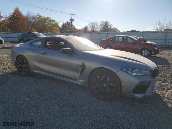 2023 BMW M8 Competition with VIN WBSAE0C09PCM48868, listed as a Copart auction lot 77753414 with 0 mi miles and Salvage Title. Bid and sale history available at carsss.com. Image 4.