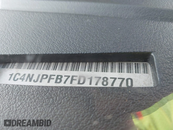 2015 Jeep Patriot Latitude with VIN 1C4NJPFB7FD178770, listed as a IAAI auction lot 42546578 with 130,429 mi miles and . Bid and sale history available at DreamBid. Image 9.