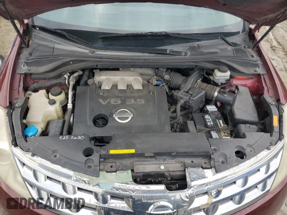2005 Nissan Murano SL with VIN JN8AZ08W15W413430, listed as a Copart auction lot 52550105 with 156,401 mi miles and Salvage Title. Bid and sale history available at DreamBid. Image 12.