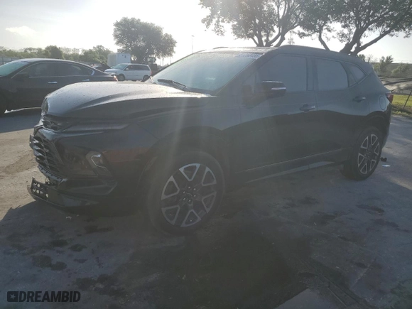 2023 Chevrolet Blazer RS with VIN 3GNKBERS3PS190889, listed as a Copart auction lot 51268455 with 27,921 mi miles and Non Repairable. Bid and sale history available at carsss.com. Image 1.
