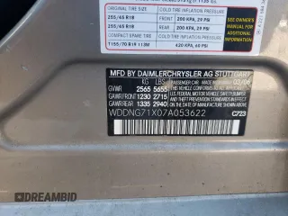 2007 Mercedes-Benz S 550 with VIN WDDNG71X07A053622, listed as a Copart auction lot 53254235 with 147,010 mi miles and Salvage Title. Bid and sale history available at DreamBid. Image 13.