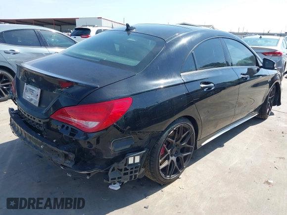 2015 Mercedes-Benz CLA 45 AMG with VIN WDDSJ5CB6FN179985, listed as a IAAI auction lot 42228608 with 87,917 mi miles and . Bid and sale history available at DreamBid. Image 4.