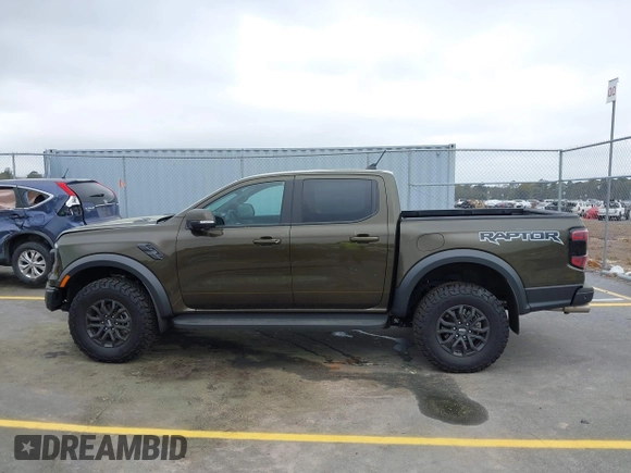 2024 Ford Ranger Raptor with VIN 1FTER4LR6RLE11671, listed as a IAAI auction lot 41821564 with 8,076 mi miles. Bid and sale history available at carsss.com. Image 14.