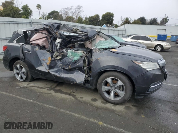 2016 Acura MDX with VIN 5FRYD3H27GB020321, listed as a Copart auction lot 41622385 with 0 mi miles and Non Repairable. Bid and sale history available at carsss.com. Image 4.