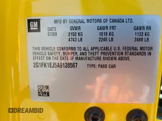 2010 Chevrolet Camaro 2SS z VIN 2G1FK1EJ5A9128567, wystawiony jako Copart lot #55323215 z przebiegiem 40 219 mil mil oraz Szkody całkowita. Historia ofert i sprzedaży dostępna na DreamBid. Obrazek 13.