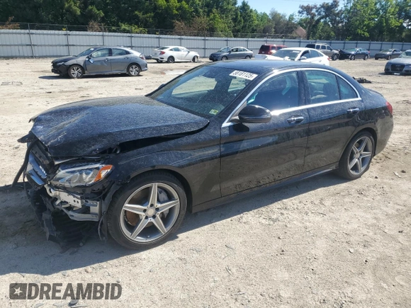 2016 Mercedes-Benz C 300 Luxury with VIN WDDWF4KB8GR167040, listed as a Copart auction lot 58181125 with 42,429 mi miles and Salvage title. Bid and sale history available at DreamBid. Image 1.
