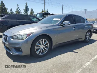 2020 Infiniti Q50 Luxe with VIN JN1EV7AP8LM203410, listed as a Copart auction lot 61685175 with 157,503 mi miles and Salvage title. Bid and sale history available at DreamBid. Image 1.