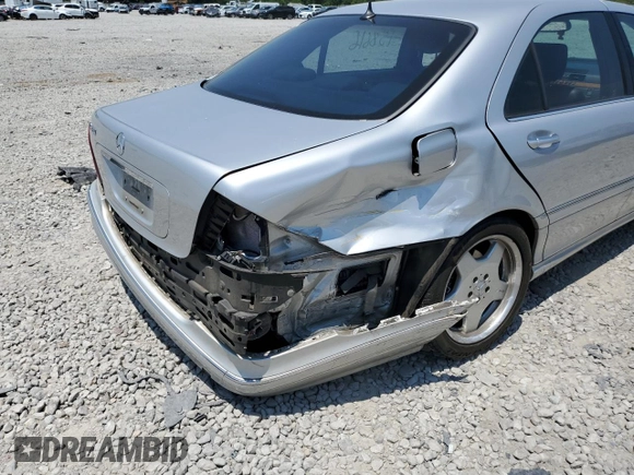 2002 Mercedes-Benz S-Class 4.3L with VIN WDBNG70J22A265355, listed as a Copart auction lot 66661864 with 158,816 mi miles and Salvage Title. Bid and sale history available at carsss.com. Image 9.