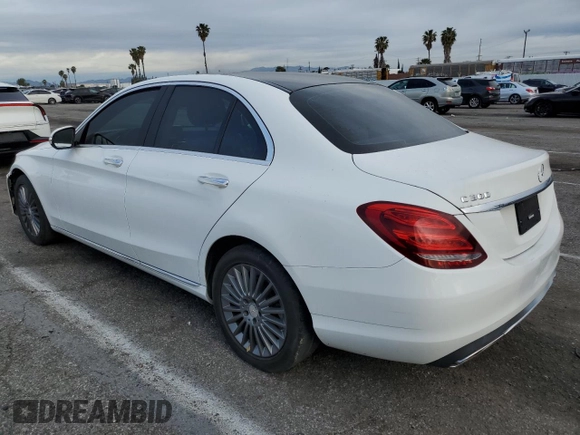 2015 Mercedes-Benz C-Class C 300 Luxury with VIN 55SWF4KB9FU037071, listed as a Copart auction lot 48776545 with 105,134 mi miles and Salvage Title. Bid and sale history available at carsss.com. Image 2.