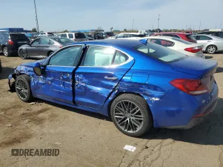 2019 Genesis G70 2.0T Advanced with VIN KMTG64LA3KU030227, listed as a Copart auction lot 75697324 with 79,926 mi miles and Non Repairable. Bid and sale history available at carsss.com. Image 2.