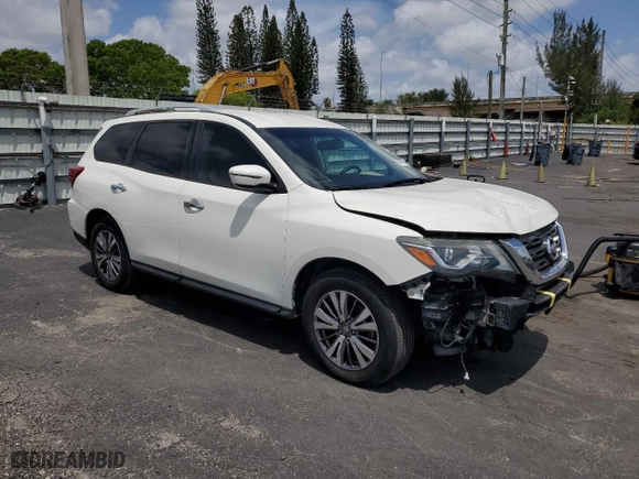 2017 Nissan Pathfinder SV with VIN 5N1DR2MN5HC633379, listed as a Copart auction lot 54587415 with 96,826 mi miles and Salvage Title. Bid and sale history available at carsss.com. Image 4.
