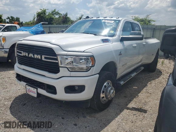 2021 Ram 3500 Big Horn with VIN 3C63RRHL0MG618093, listed as a Copart auction lot 59799864 with 80,420 mi miles and Salvage Title. Bid and sale history available at carsss.com. Image 1.