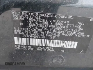 2012 Toyota RAV4 with VIN 2T3BF4DV5CW224580, listed as a IAAI auction lot 42086898 with 102,905 mi miles. Bid and sale history available at carsss.com. Image 9.