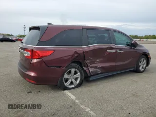 2019 Honda Odyssey EX-L z VIN 5FNRL6H72KB044895, wystawiony jako Copart lot #56573285 z przebiegiem 54 548 mil mil oraz Szkoda całkowita • Salvage title. Historia ofert i sprzedaży dostępna na DreamBid. Obrazek 3.